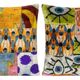 Set of 2 vintage ikat cushion covers 48x51 cm