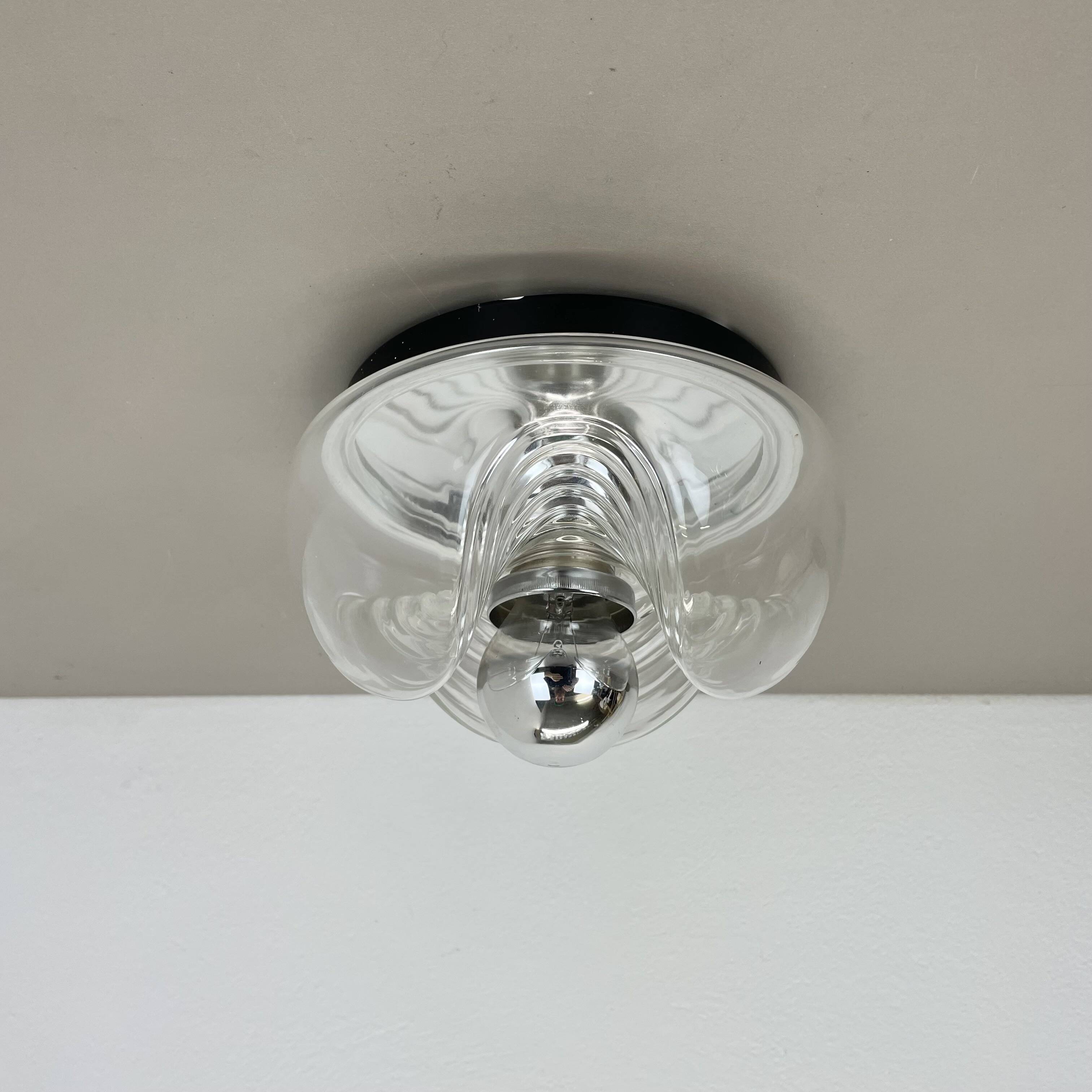 22cm "Wave" Wall Ceiling Light by Koch and Lowy, Peill & Putzler, Germany