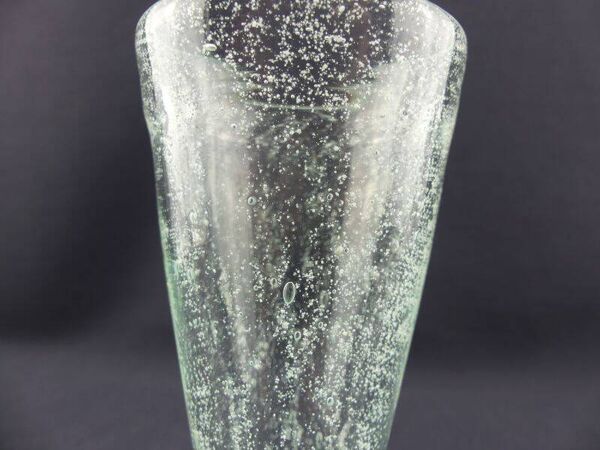 6 flûtes à champagne en verre bullé