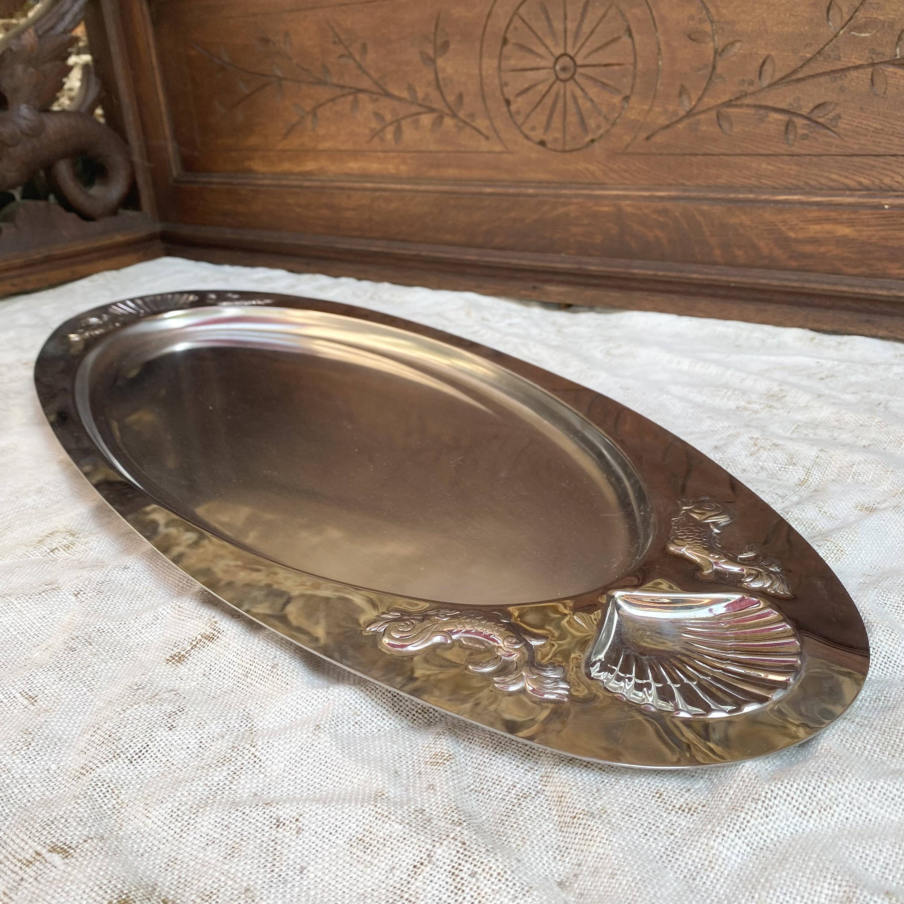 Stainless steel plate for fish and shellfish Jean Couzon