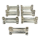 Set of 7 glass knife holders