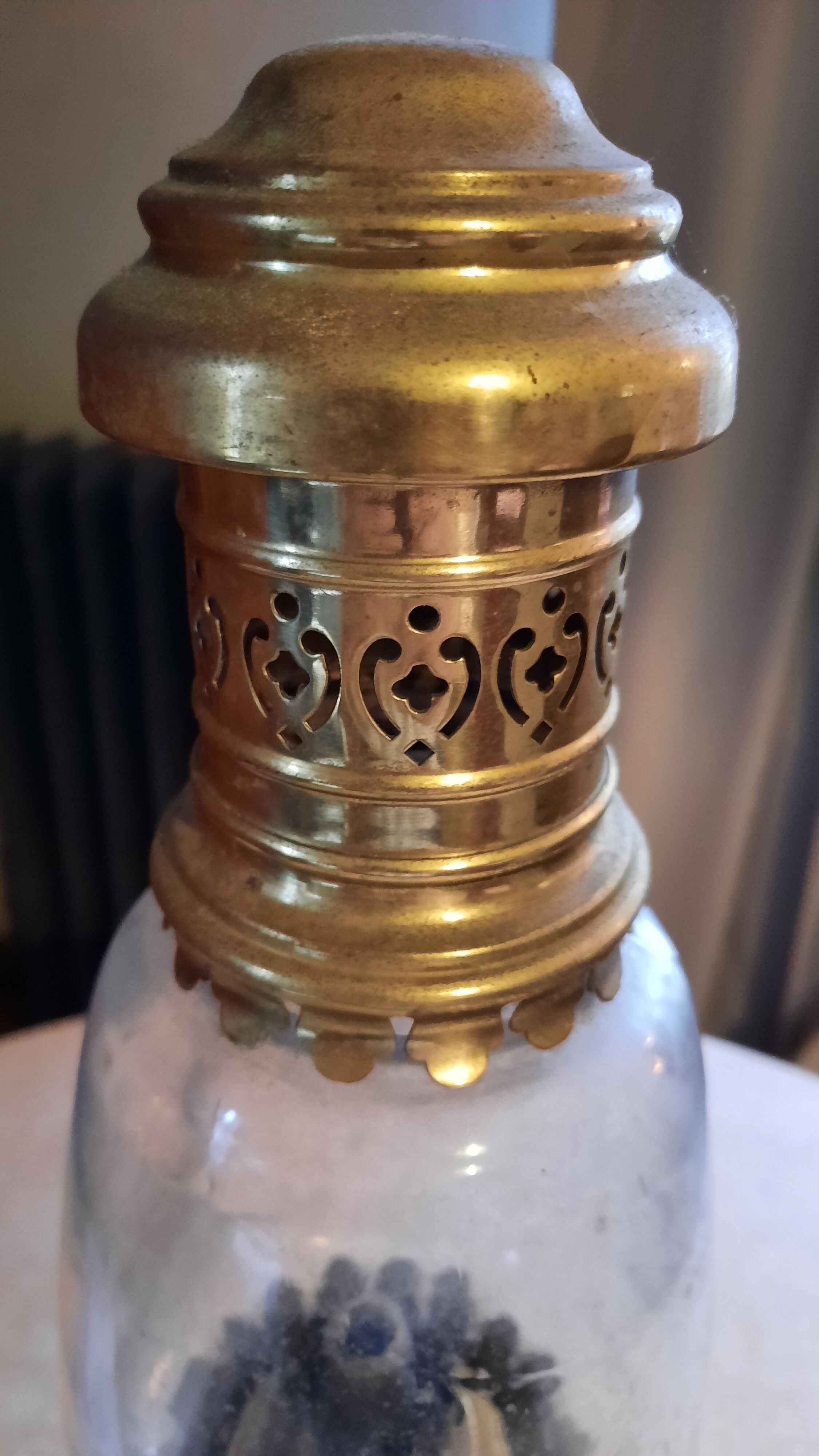 Brass kerosene lamp