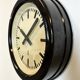 Large Industrial Brown Bakelite East German Wall Clock from GW, 1960s