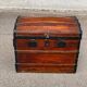 Vintage domed travel trunk from the 19th century.