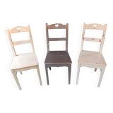 Set of 3 country chairs