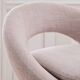 West Elm "Orb" bar stools – blush pink – gold finish legs