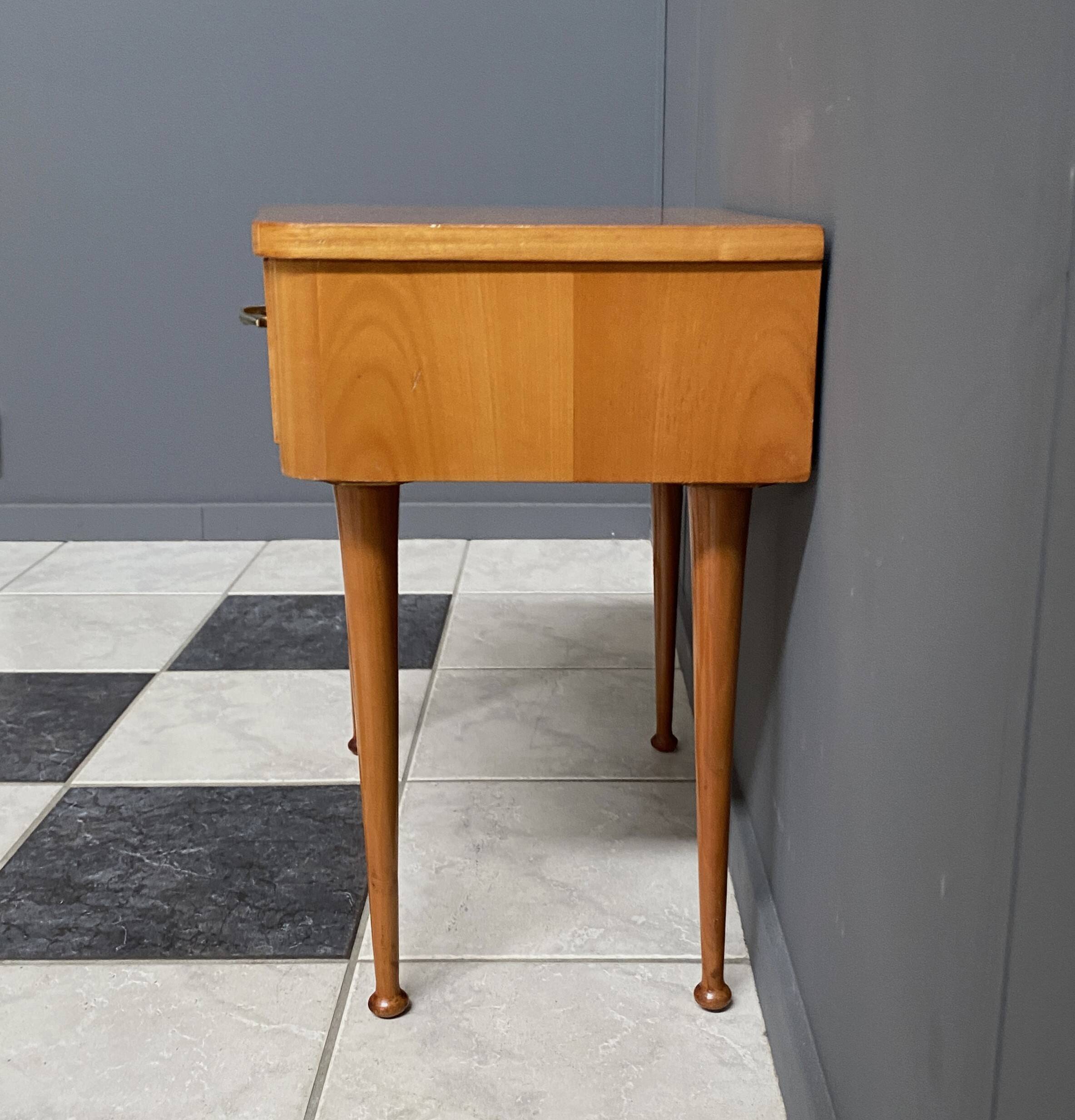 small hallway cabinet in unusual shape 1960s