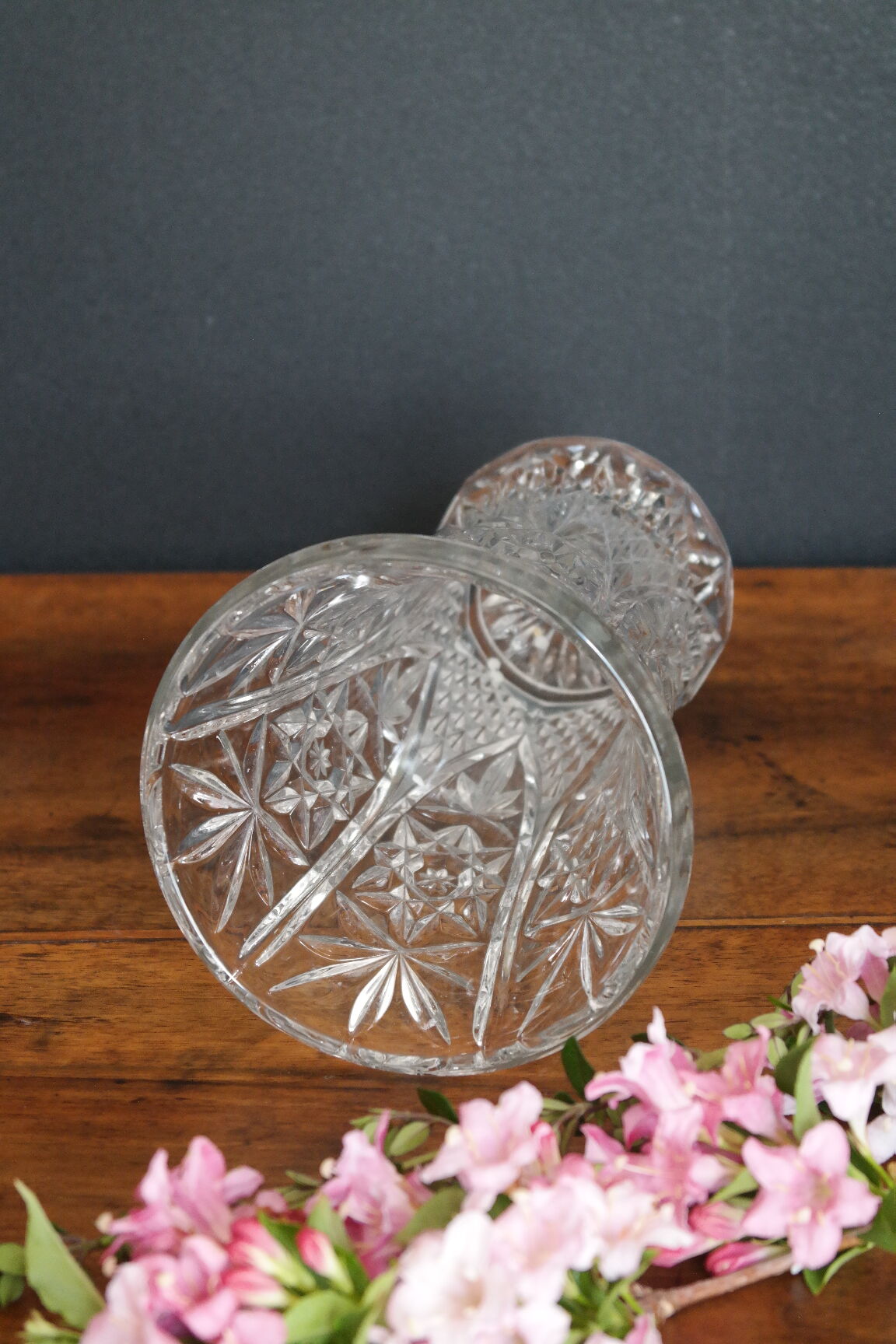Bohemian crystal vase