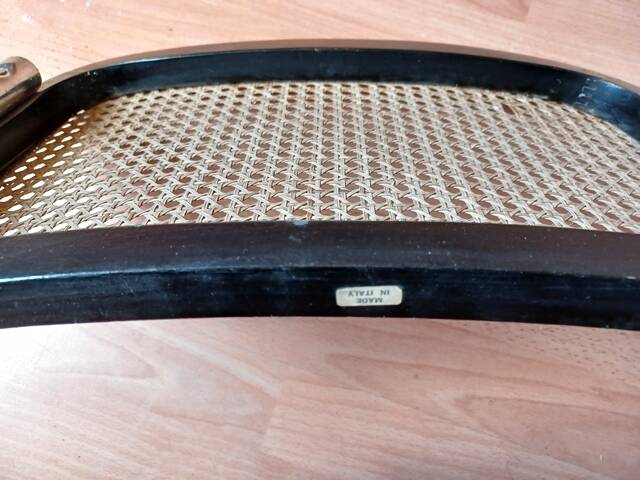 Set of 5 B32 Cesca chairs black lacquer by Marcel Breuer 80s Made in Italy