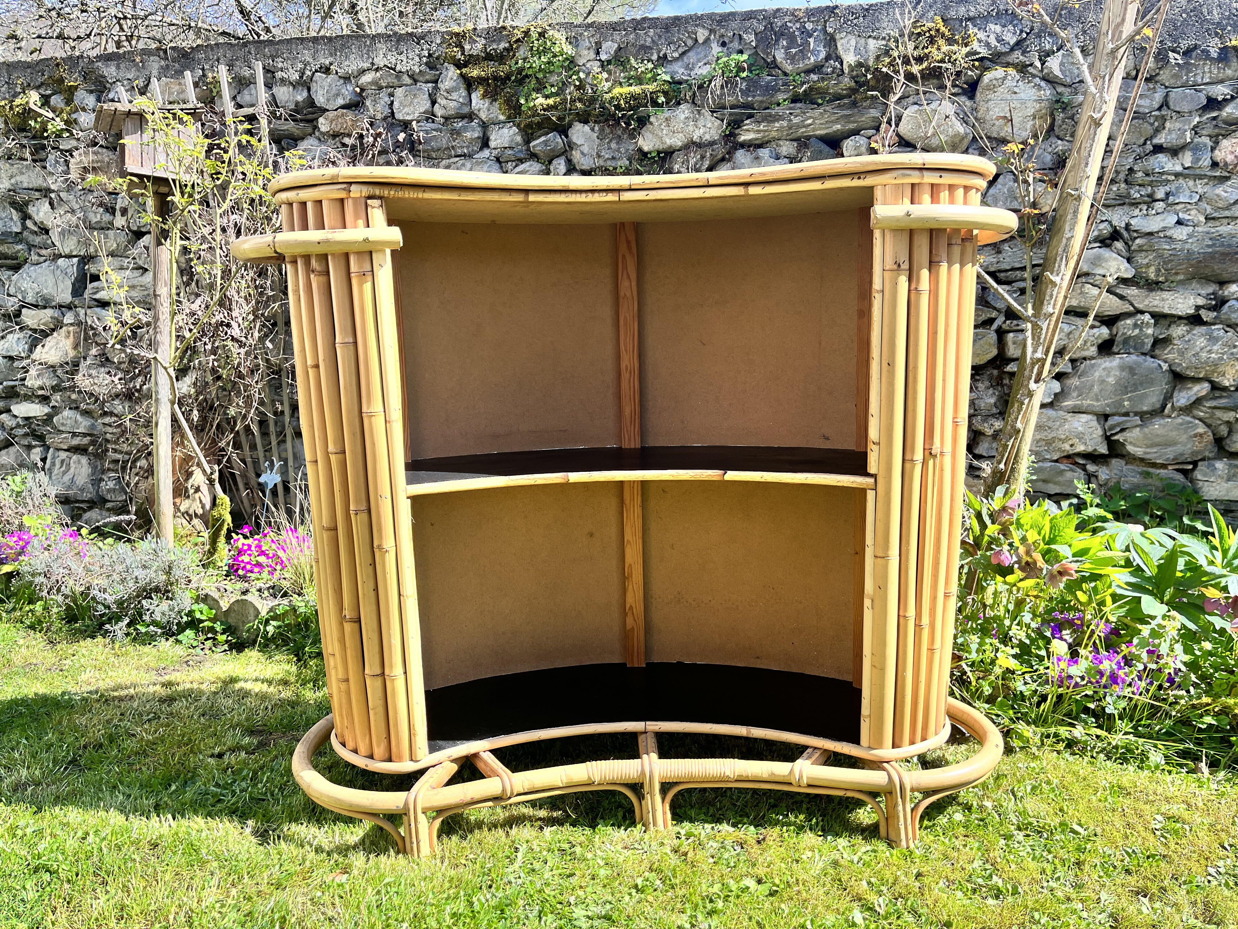 Bar vintage bambou rotin