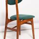 Green velvet Mid-Century chair designed by Rajmund Hałas, Poland, 1960s.