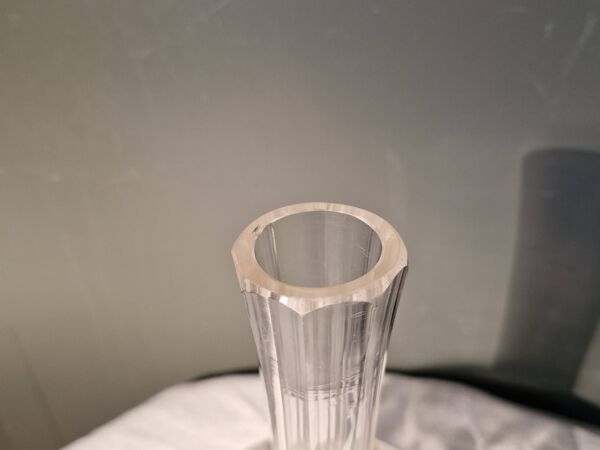 Superbe Carafe ancienne en cristal décor dégagé à l'acide