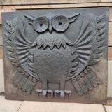 Psychedelic fireplace plate