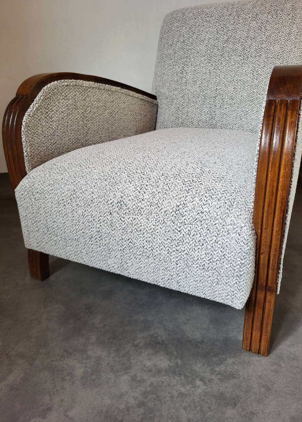 Restored 1930 art deco armchair