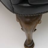 Georgian Style Rare Original Chesterfield Leather Armchair, 1950s