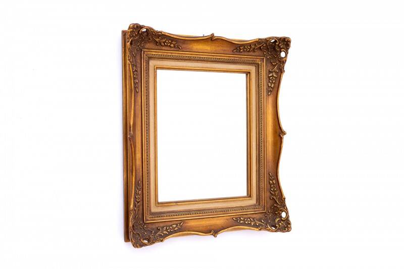 Mirror in gold frame, 1940s.