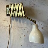 Brass accordion arm wall lamp by alfred müller for amba – 50s