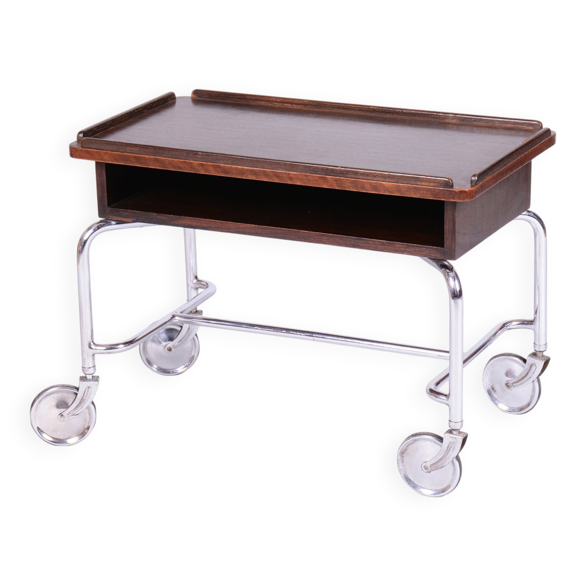 Bauhaus Serving Trolley in Oak by R.Slezák, 1930s