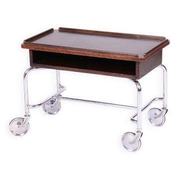 Bauhaus Serving Trolley in Oak by R.Slezák, 1930s