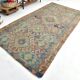 5x11 Green & Blue Tribal Turkish Vintage Kilim Rug 170x333Cm SK 35197