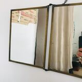 Triptych barber mirror 53x22cm