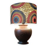 Copper metal floor lamp, chic ethnic wax lampshade.