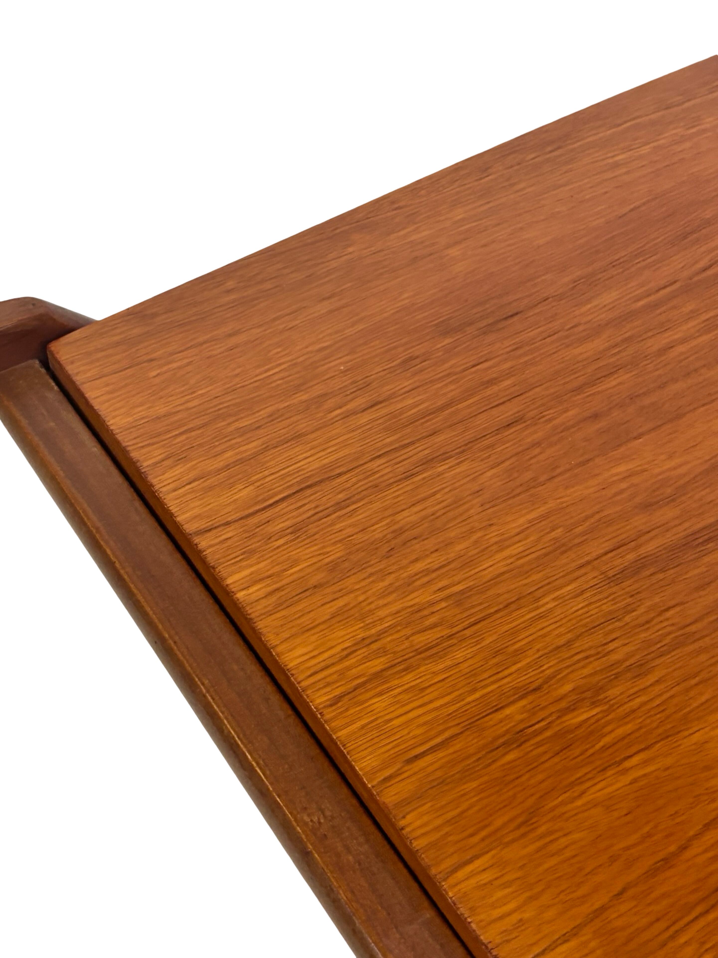 Vintage coffee table teak veneer 1960s design