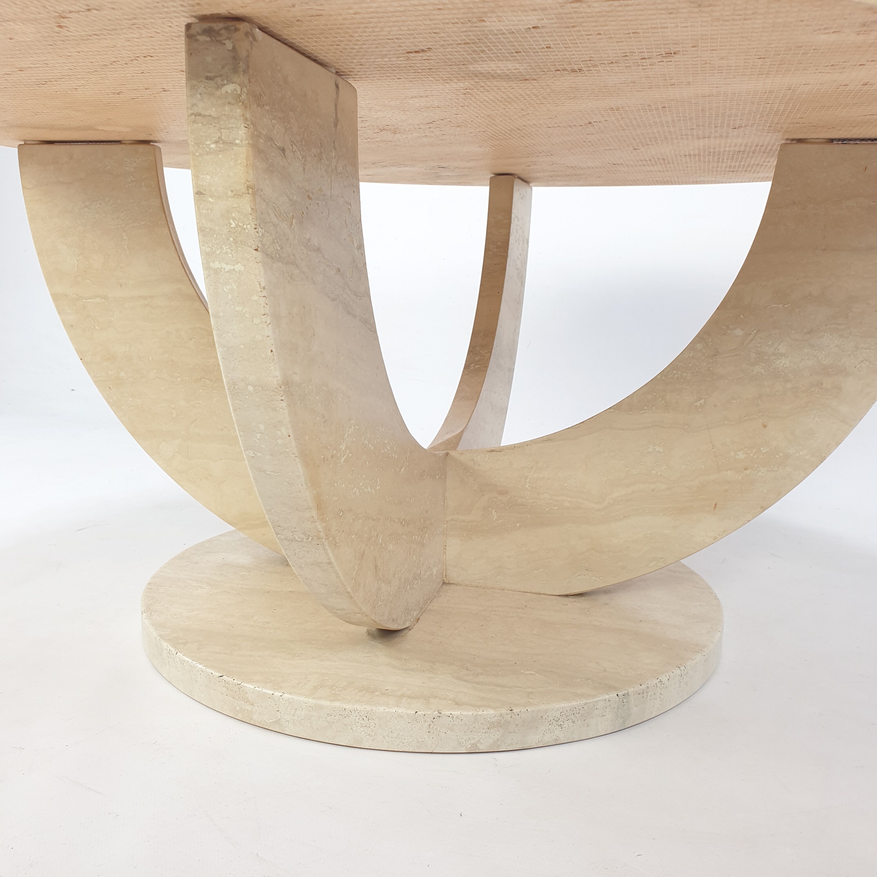 Italian travertine coffee table, 1970s