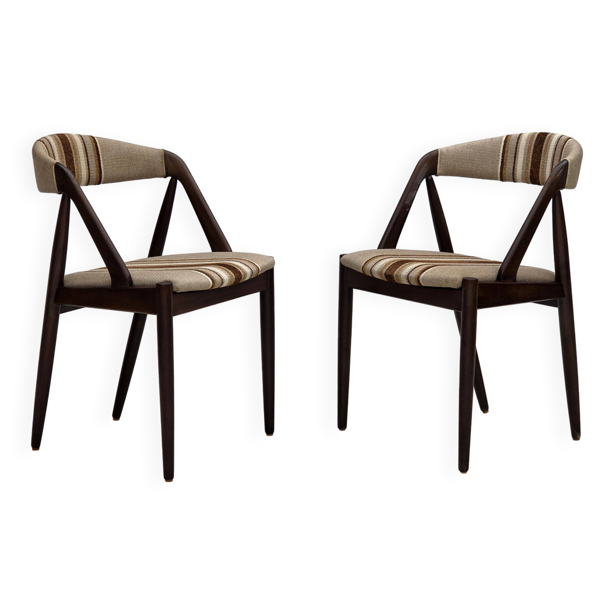 960s, design danois par Kai Kristensen, modèle 31, paire de fauteuils.