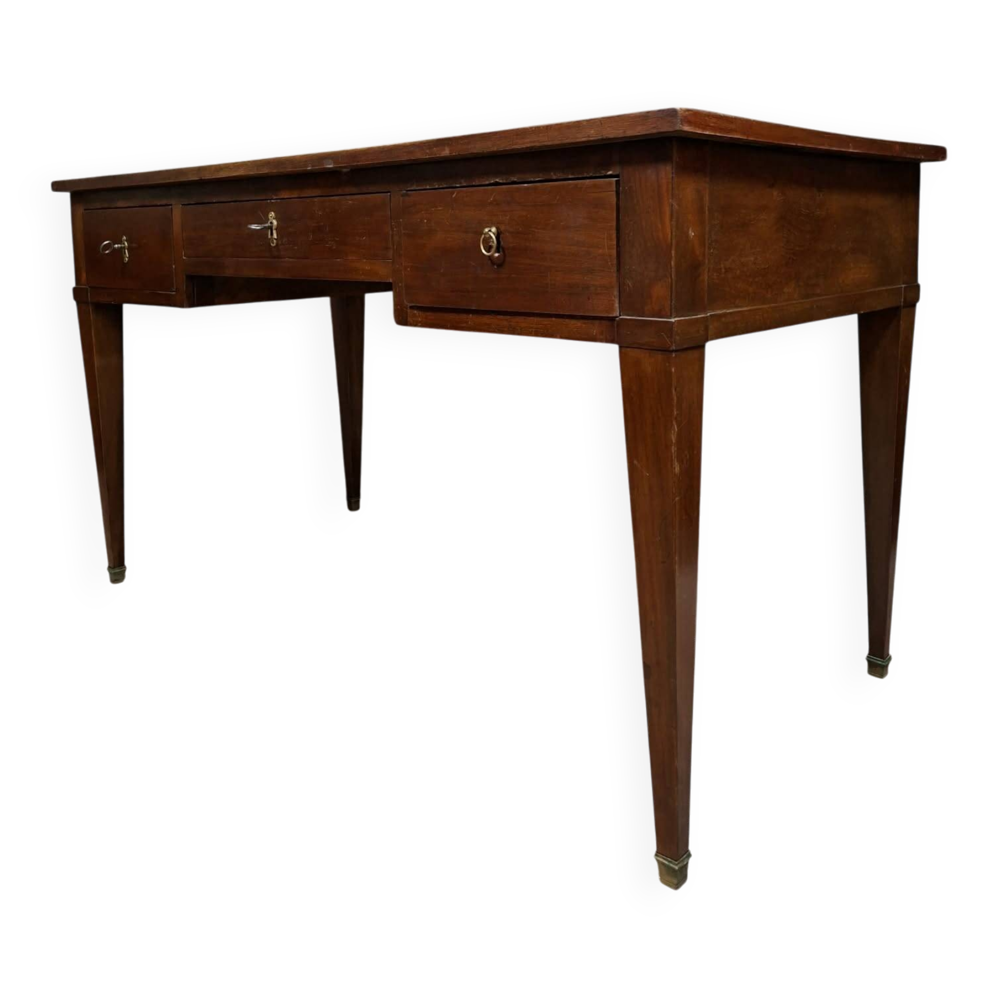 Louis XVI flat desk in mahogany