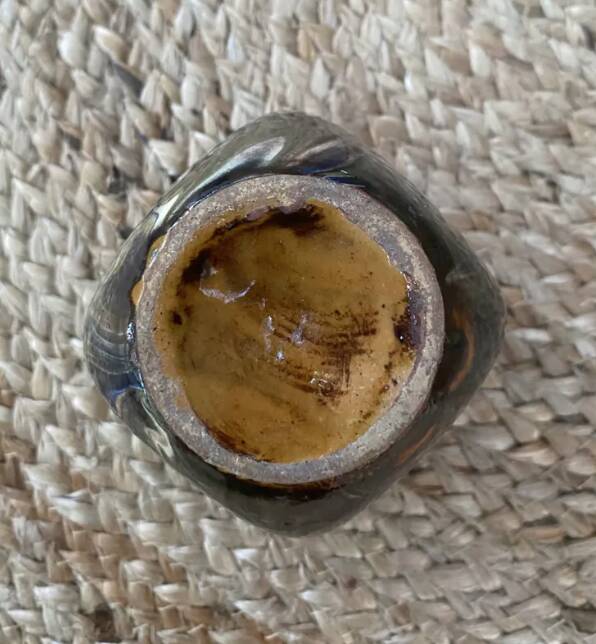 Vase in marbled glazed earthenware, Savoie