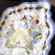 Shallow dish from Quimper pottery HB Henriot - floral decoration, Breton.
