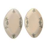 2 iron earthenware dishes