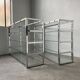 Pair of chrome and glass shelves from the 70s