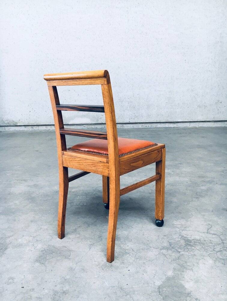 Set of Art Deco Belgian Side Chairs, 1930s