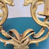 Pair of two-branched wall lights