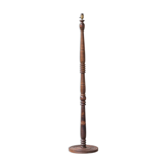 French Mid-Century Wooden Turned Floor Lamp