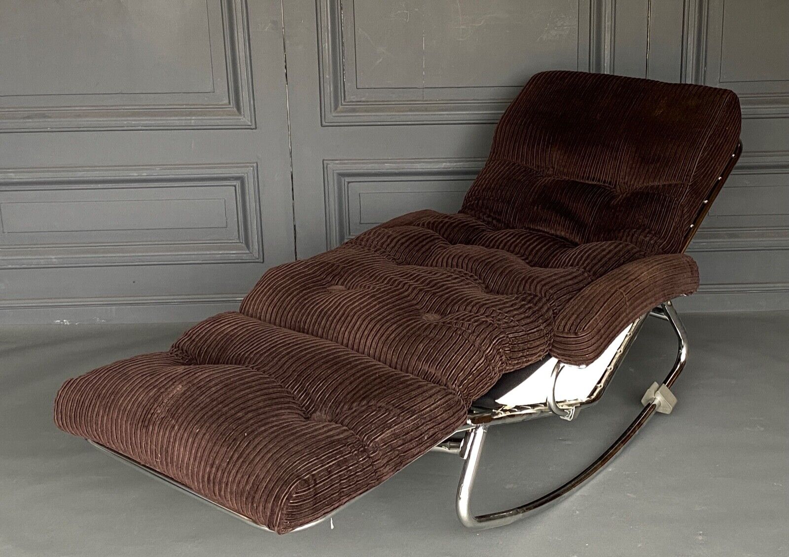 Chaise longue armchair rocking by lama 1970