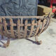 Wrought iron log holder in the shape of a semicircle - 20th century