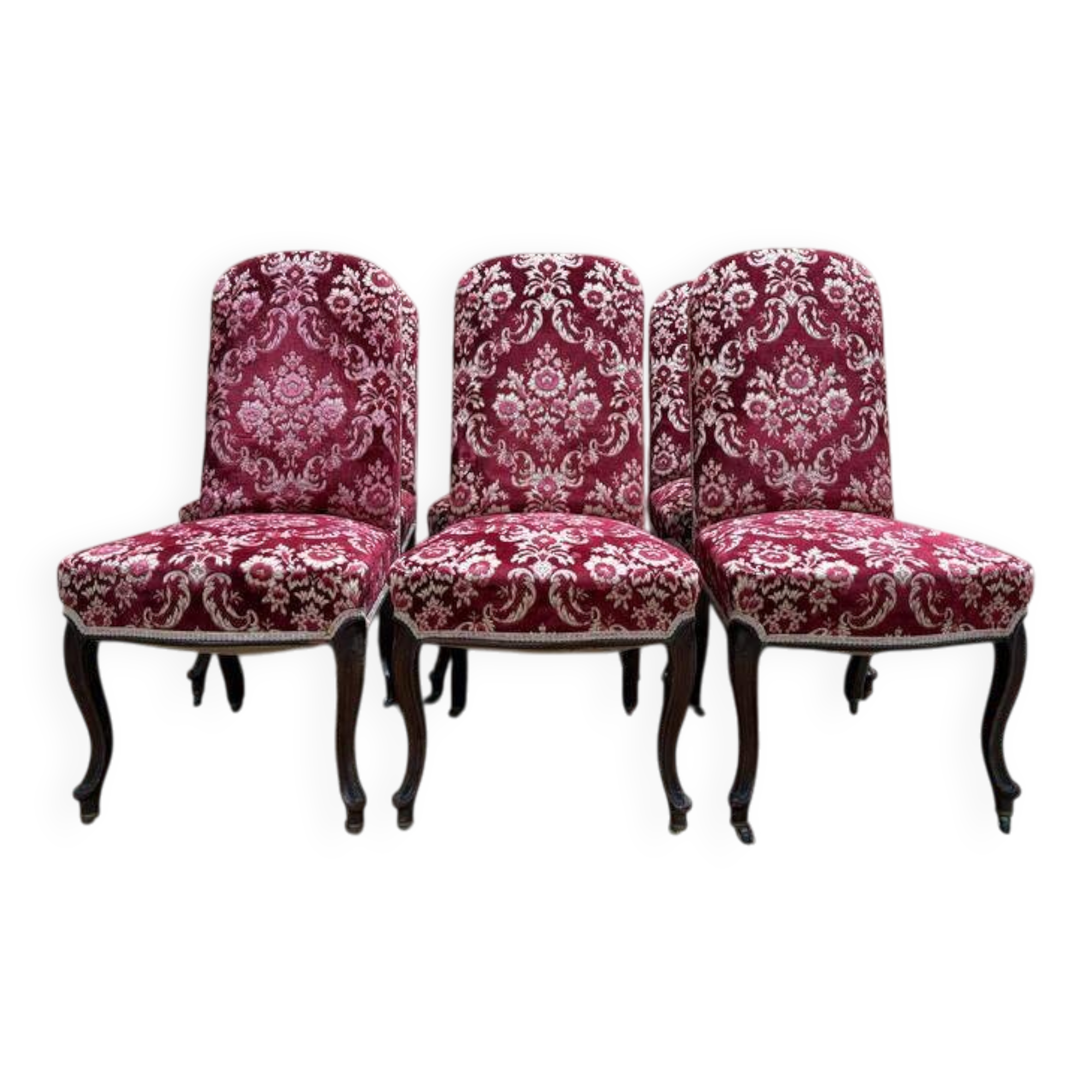 Suite de 6 chaises époque Napoléon III en acajou