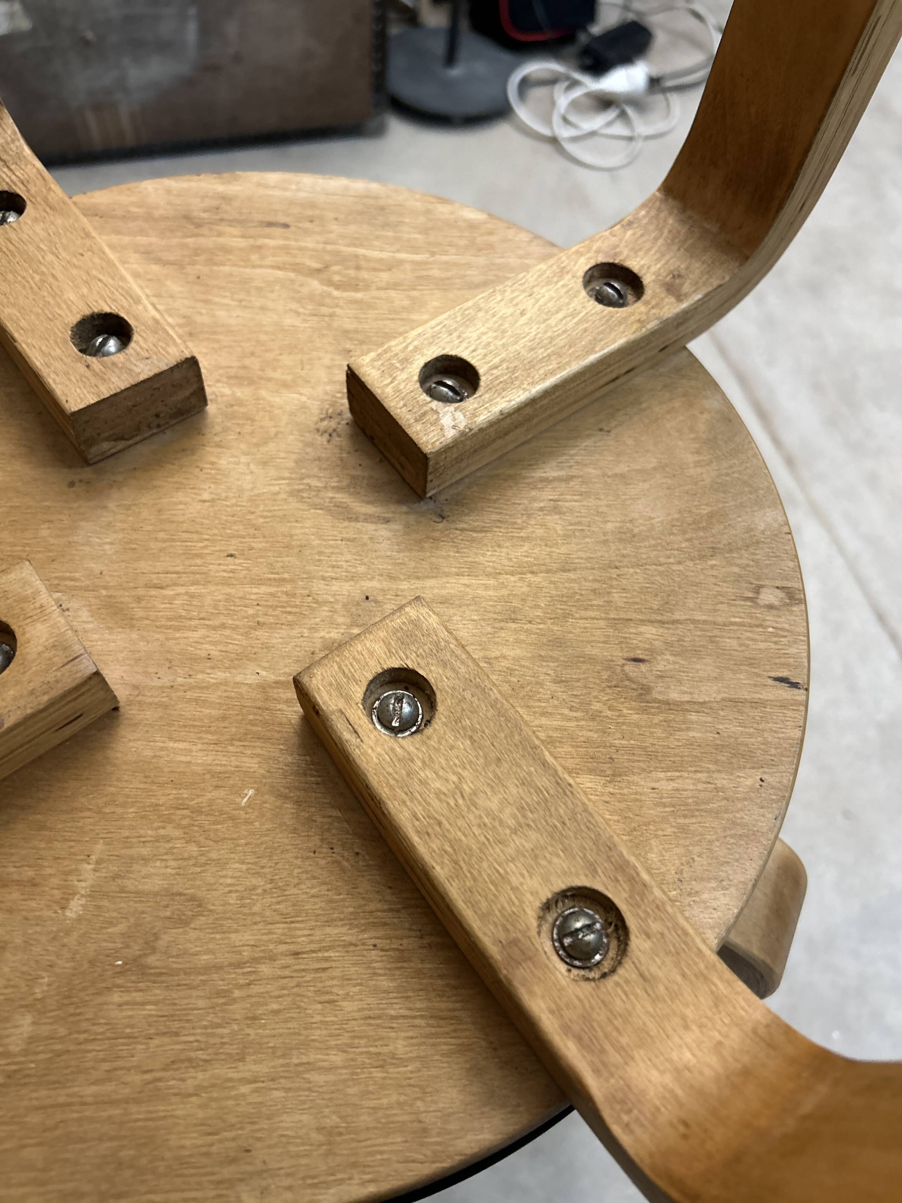 Pair of Alvar Aalto bar stools, 1960s