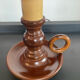 Lampe vintage en bois et cannage des années 60-70