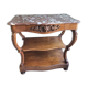 Console en noyer sculptée plateau marbre du xix ème siecle