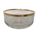 Crystal bowl trimmed surrounded gold metal