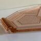 pink glass tray