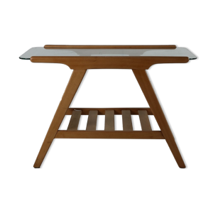 table d’appoint en - verre bois