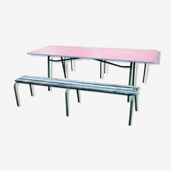 Canteen table and 2 benches of the 50