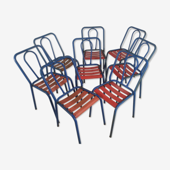 Bistro metal chairs Tolix