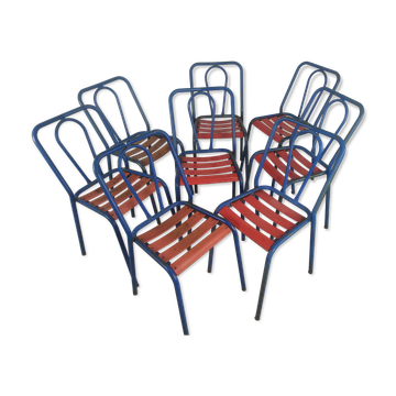 Bistro metal chairs Tolix
