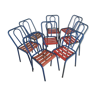 Série de 8 chaises bistrot métal